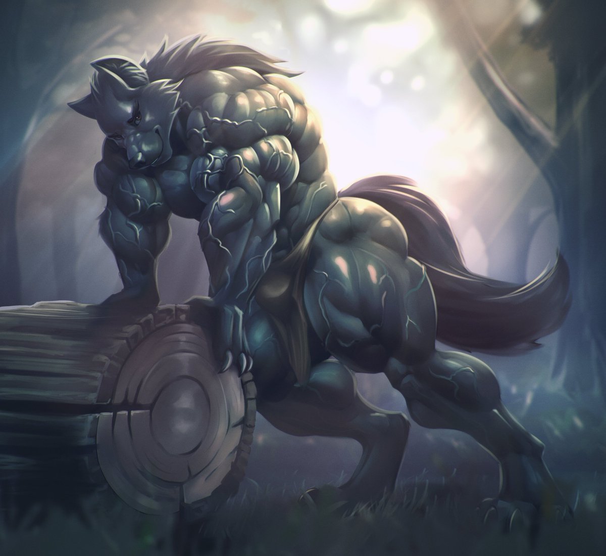 OfenRizzy's tweet photo. Big forest werewolf for @bitwolf_ger 

#muscle #anthro #furry https://t.co/6goFEVuof5