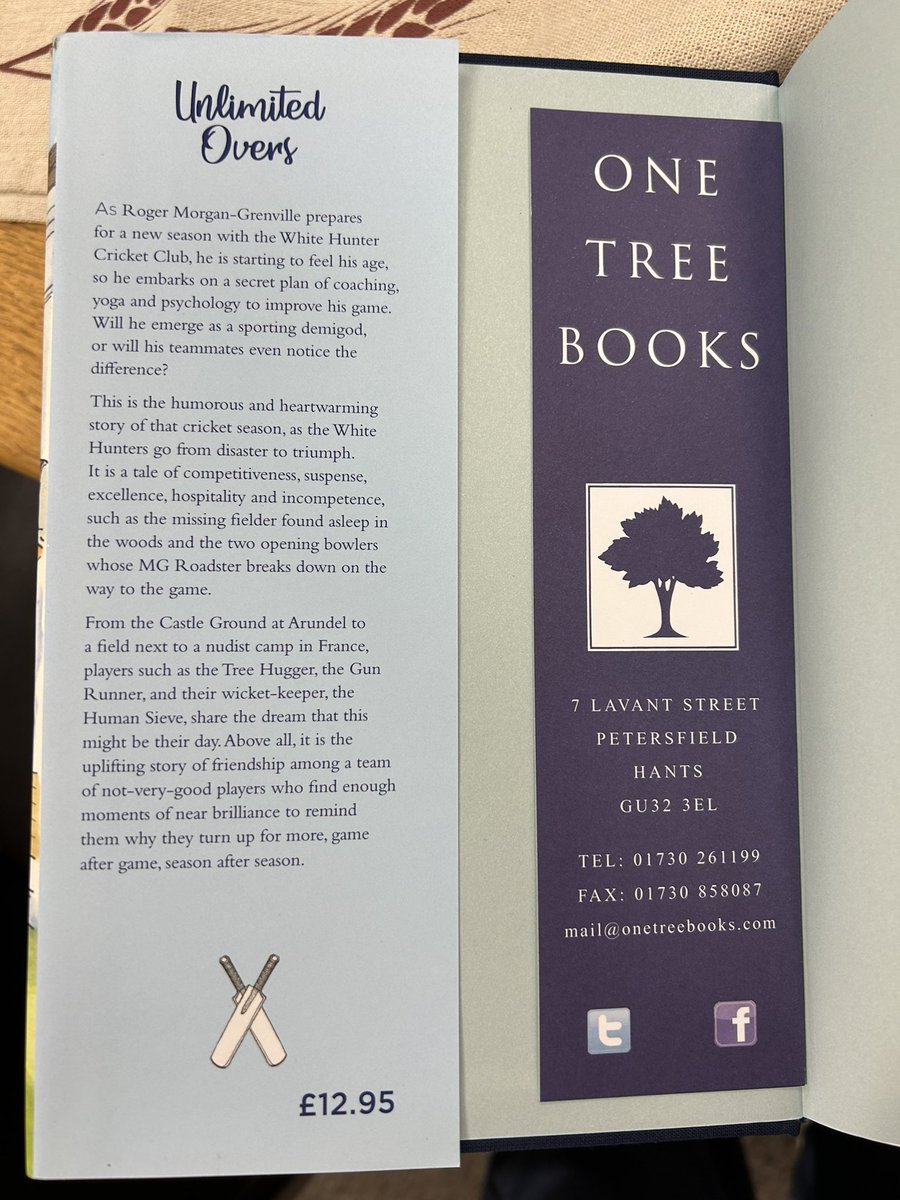 Some people just don’t appreciate the good things in life. A pristine copy of @RogerMGwriter’s ‘Unlimited Overs’ found languishing in a second hand shop in Petersfield. Not only signed by the author but also #DavidGower, who just turned 66. <a href="/_onetreebooks/">One Tree Books</a>