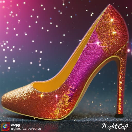 Life is short, buy the shoes with the glitter ✨
.
.
.
#nightcafestudio #digitalart #aiart #aiartist #artstation #stablediffusion #sparkle #glitter #gold #highheels #shoesoftheday #shoestagram #fashion #style #luxury #footwear #shimmer