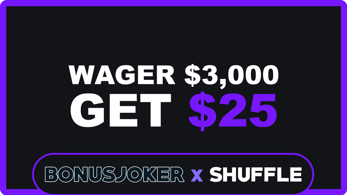 BonusJokers's tweet photo. 🏆 - The First Person to Wager at least $3,000 within the next 24h and Contact us on Twitter or Discord will get a juicy $25 Bonus on top!

✅Code Joker is a must to be eligible!

Join Shuffle: https://t.co/V5SMK7cVSp https://t.co/7BWjk17EQ7