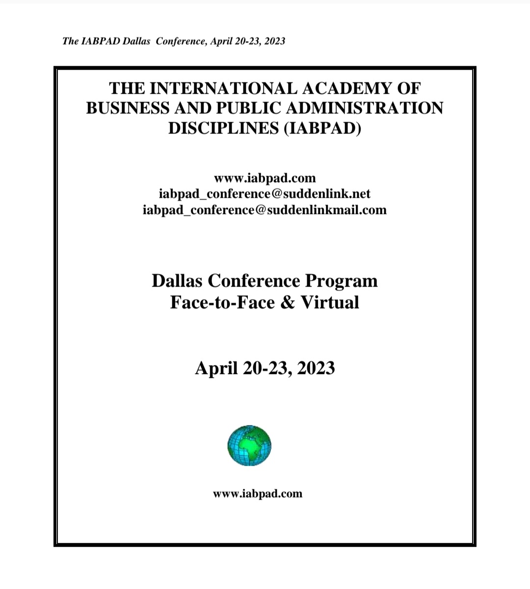 I am presenting at the IABPAD Conference:

* Comparing National Trends in Business Doctorates Awarded to Black and White Students from 2001 to 2020

* Experiential Learning in the Hospitality Classroom 

#business #hospitality #IUN #conferencepresenter