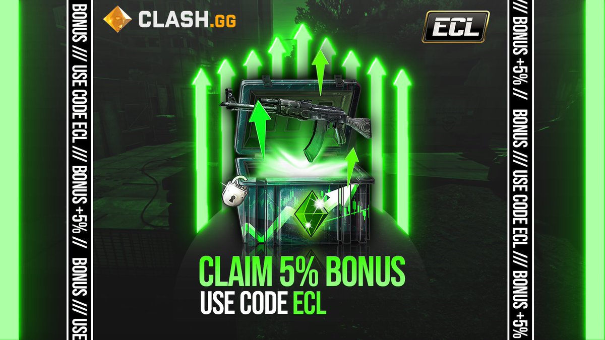Unable to receive your earnings on Steam because trades are down 24/7? That's ok because on clash.gg/r/ECL you can cashout cryptos and you can even get a 5% deposit bonus with the code 'ECL'(up to 100$) every 24 hours!🤑

🔞