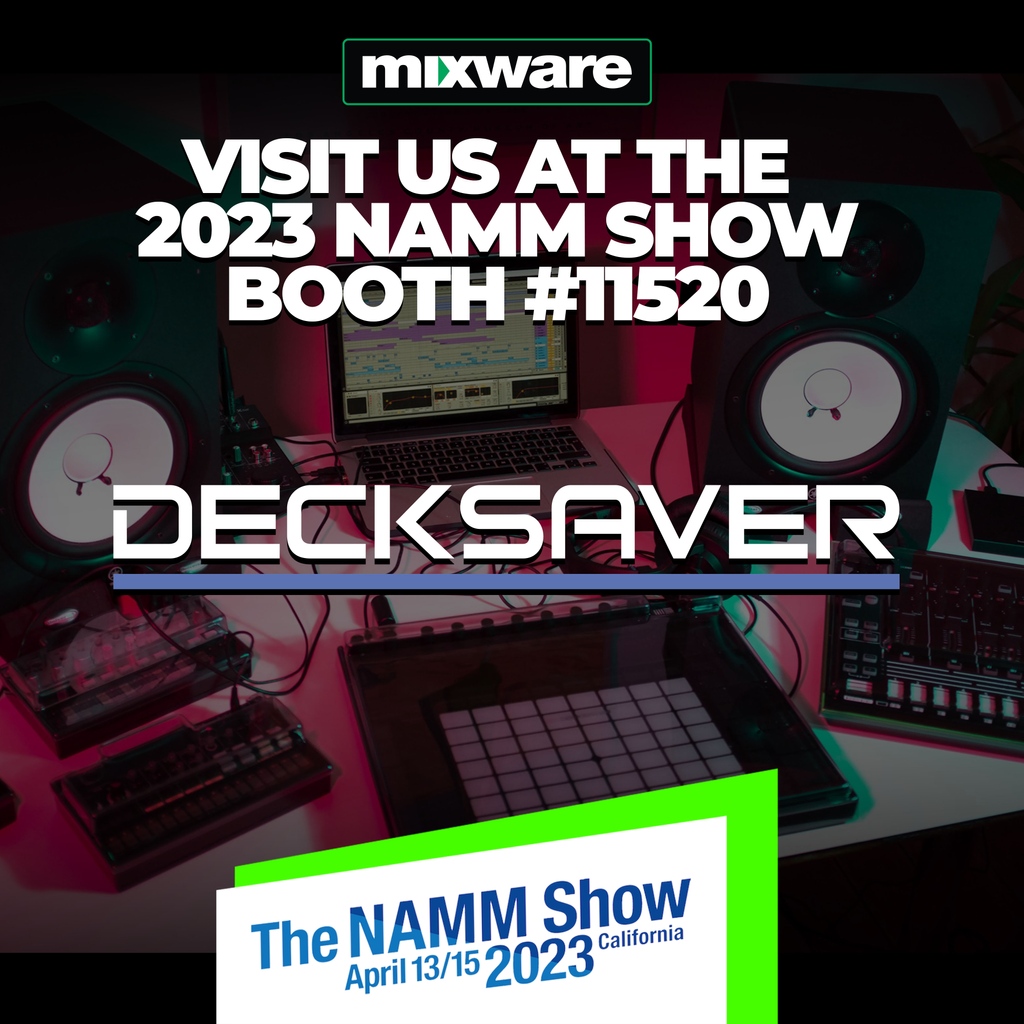 Decksaver's tweet photo. Who's coming to NAMM next week?! 👀
Let's see your faces at our booth with @mixwarellc
#Decksaver #NAMM #Mixware #NAMM23 #jico #magma #headliner https://t.co/j3ggJPKajb