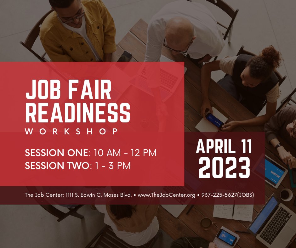 Join our Workforce Development team Tuesday, April 11, for the Job Fair Readiness Workshop! Participants will learn what makes an eye-catching resume, the do's and don'ts of job fairs and how to nail that first impression.