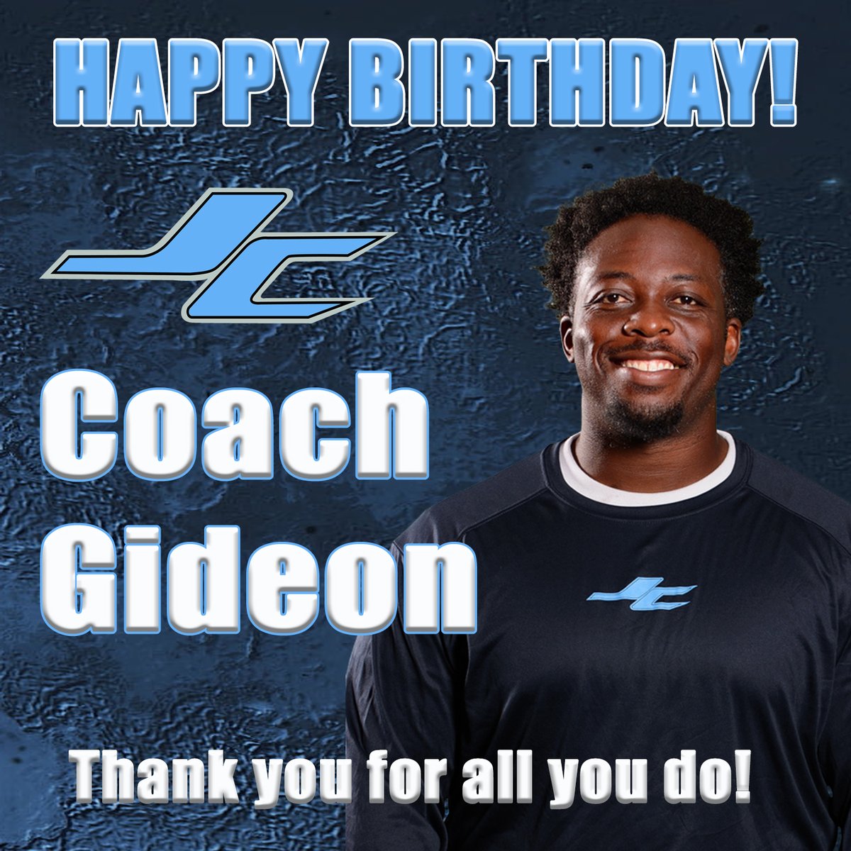 JCJetsFootball's tweet photo. Jets Family please Join us in wishing Coach Gideon a Very Happy Birthday!

Thank you Coach for all you do for the JETS!!!
@Coach_Gideon34 https://t.co/b3lNHbInOb