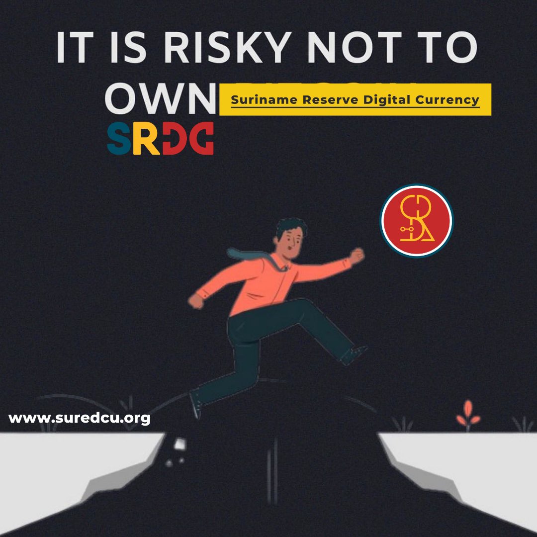 Suredcu_SRDC's tweet image. Are you still on the sidelines? Now when #Cryptocurrencies such as the #SRDC are becoming more and more accepted, not owning any SRDC in your account can be a risky move.

 Join the digital revolution now and embrace the future of #money with “Suriname Reserve Digital Currency”