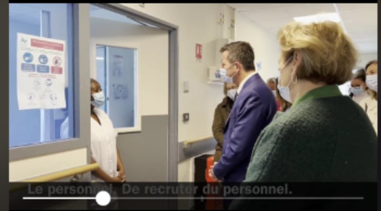 ArmelleHaya's tweet photo. Sérieusement ! le #député des #Yvelines #circo7812 #Poissy @KARLOLIVE demande à une infirmière "Et s'il y avait une clé pour améliorer votre quotidien, ce serait laquelle ?" D'ailleurs, l'infirmière répond : "Le personnel. De recruter du personnel." https://t.co/s8wIjHyRZN