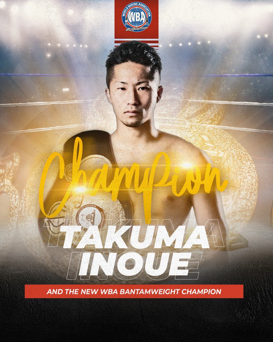 WBABoxing's tweet photo. Everything stays in family 🥊🔥

Takuma Inoue beats Liborio Solis and conquered the title that his brother Naoya had vacated

#AndTheNew WBA Bantamweight Champion 

#Boxing #Boxeo #WBA #WBABoxing #InoueSolis https://t.co/eWBPla6aJv