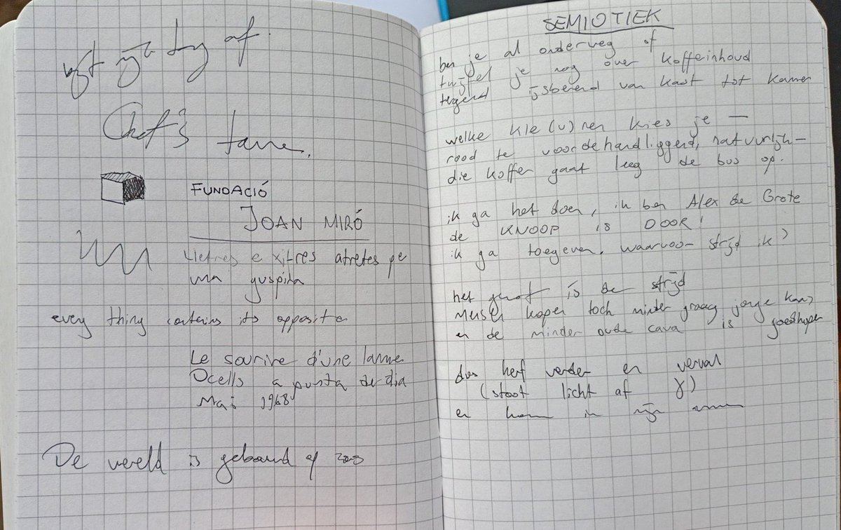 één van de betere beslissingen die ik in Barcelona gemaakt heb is een klein notitieboekje kopen om alle impulsieve schrijfseltjes in te noteren