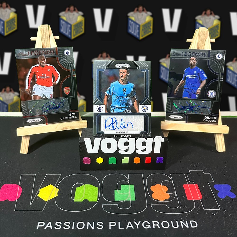 🚀⚽️ Just cracked open a £3,500 football card case and some of the pulls are INSANE! 

Check out the autograph cards and more + the total estimated value of the cards at the end! 👀💰 [THREAD] 🧵👇 (1/6)

✅ Phil Foden Auto - £150 🌟
✅ Sol Campbell Auto - £50 🏆
✅ Didier Drogba