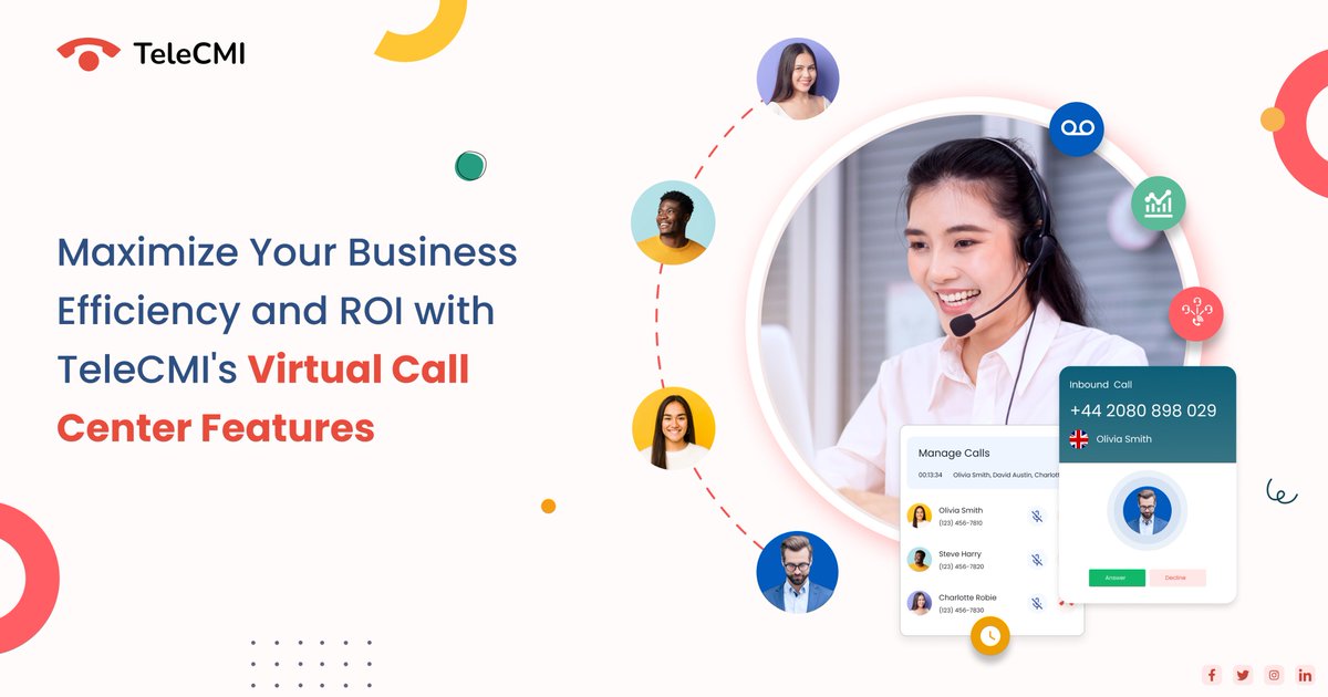 TeleCMI's tweet photo. TeleCMI call center features are designed to maximize ROI for contact centers. Switch to #TeleCMI call center software today!
For More Info Click On Below Link:
https://t.co/WdqgCUVPO6
#VirtualCallCenter #BusinessCommunication #cloudtelephony #businessgrowth #business https://t.co/unDHMosulI
