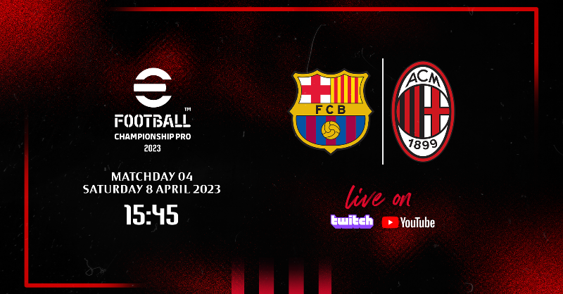 acmilan's tweet photo. Get ready for Matchday 4 of the #eFootballChampionshipPro 🎮⚽

Tune in to support our @QLASH_Esports team! 👊🔴⚫

#SempreMilan #efootball @play_eFootball