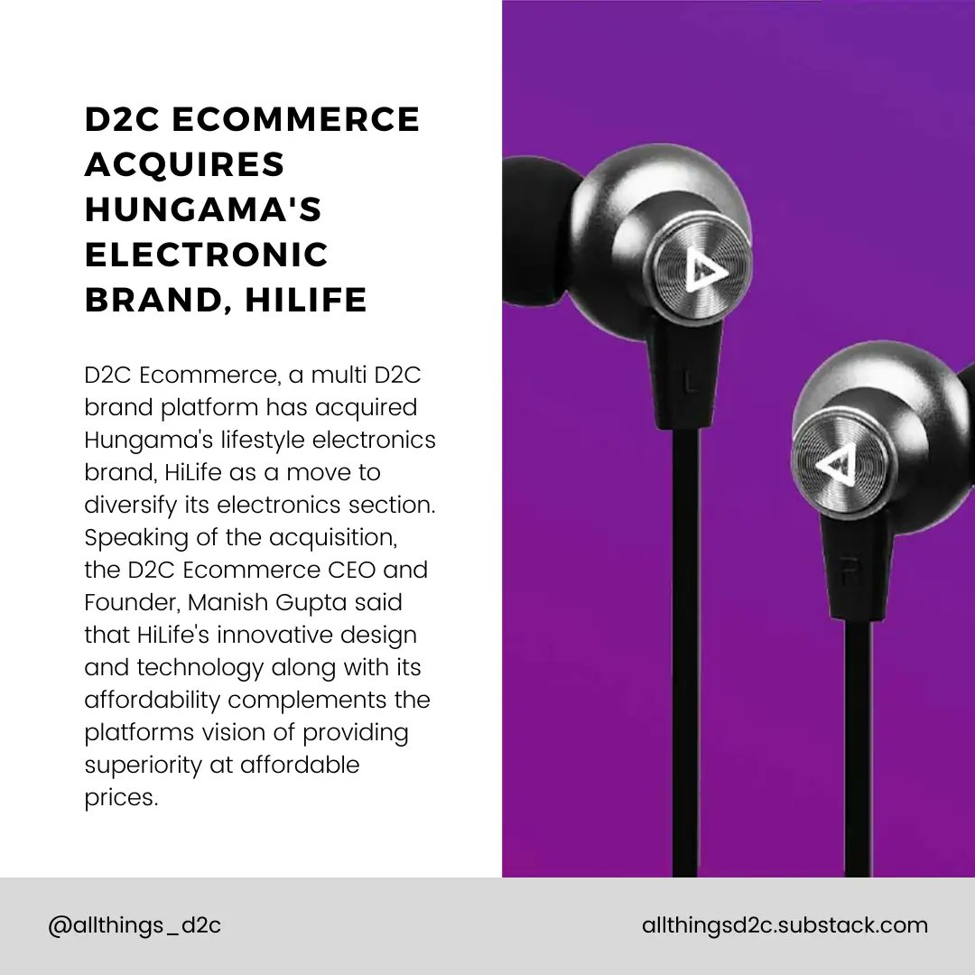 Here’s a quick catchup on the recent events in the D2C space this week. ☕️

#d2c #directtoconsumer #d2cnews #d2cbrands #startup #startupindia #business #fashion #fashionretail #retail #lizzo #urbanic #pregnancycare  #ecommerce #marketplace #news #newsupdate #d2cnews #businessnews