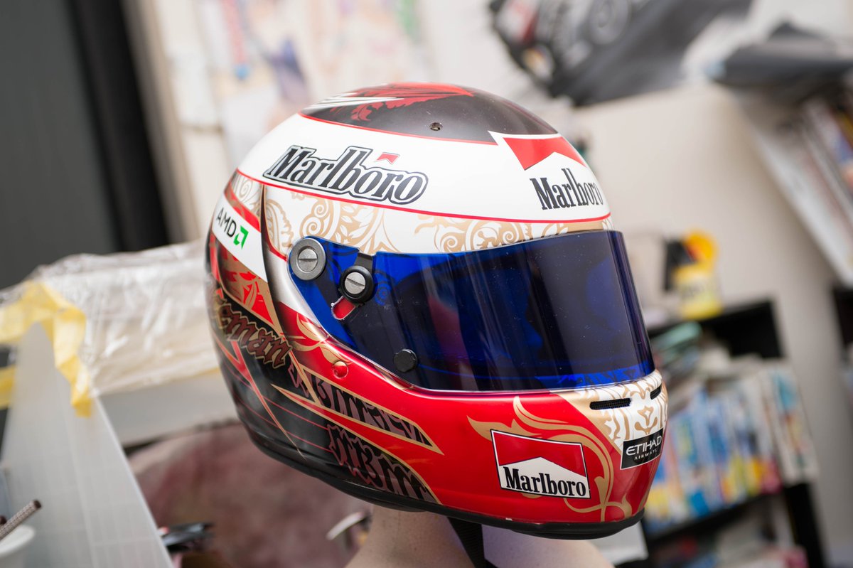 948tama's tweet photo. いえーいKimi Räikkönenの息子Robin用のヘルメットを勝手にデザインして塗りました
I designed Robin Räikkönen's helmet!
Original Design:Uffedesigns
Arranged by:俺
Painted by:俺
#kimiraikkonen #robinraikkonen #f1 #f1helmet #helmetdesign https://t.co/YwuGyd4FoV