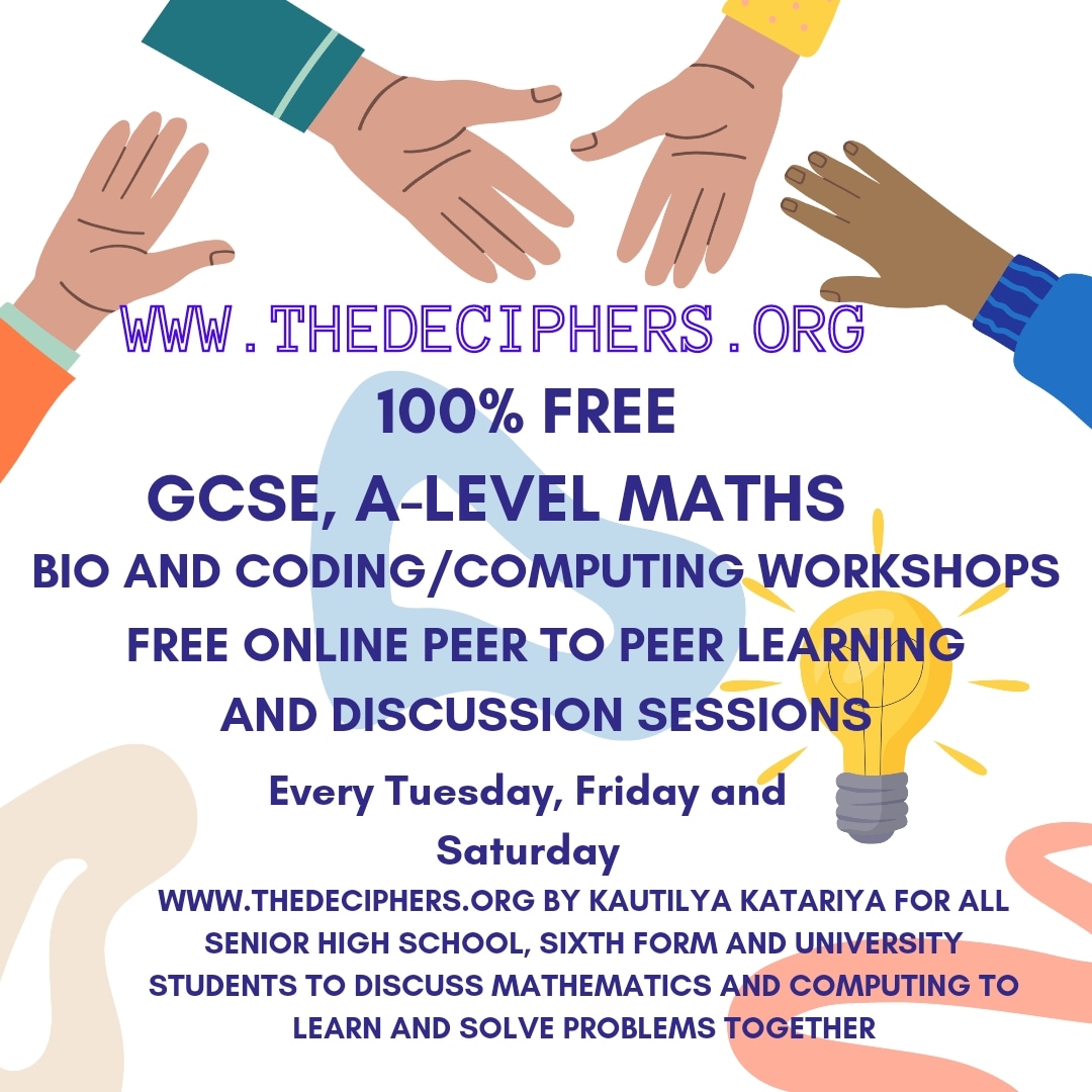 Discuss &amp; Solve Problems of A level Maths, BIO and Coding Interview Problems from Companies like Google, Amazon &amp; Microsoft etc.