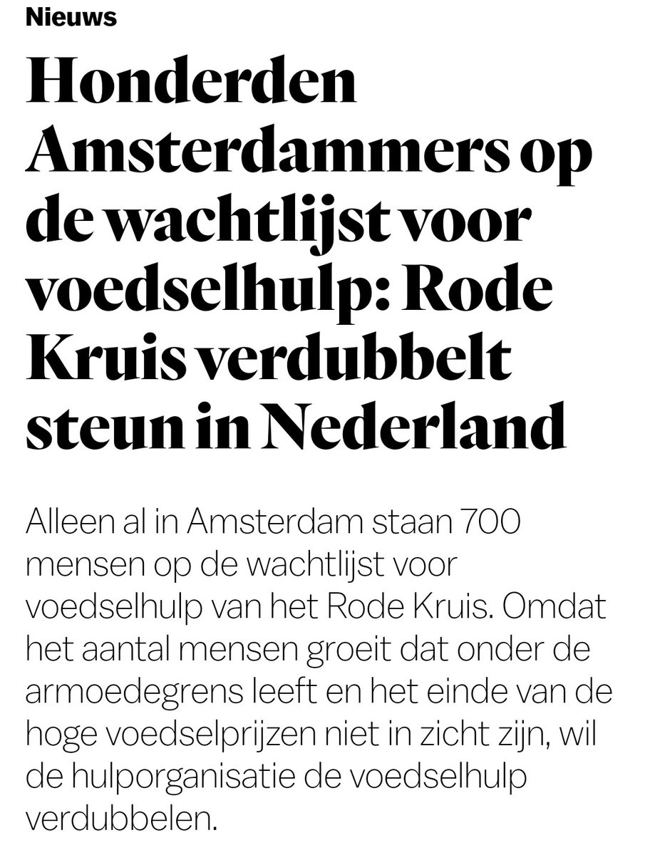 Matthijs85's tweet photo. Wachtlijst voedselhulp Rode Kruis wordt langer en langer https://t.co/DM2FWDIOAU
En ondertussen bouwt stadsbestuur distributiehallen voor Schiphol, op landbouwgrond waarmee je duizenden mensen betaalbaar van biologisch voedsel kan voorzien ๐คจ #Amsterdam #raad020 #Lutkemeer https://t.co/DL8aUOkT2g