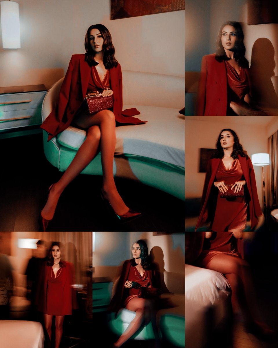 shehnaaz gill owns the colour red ♥️