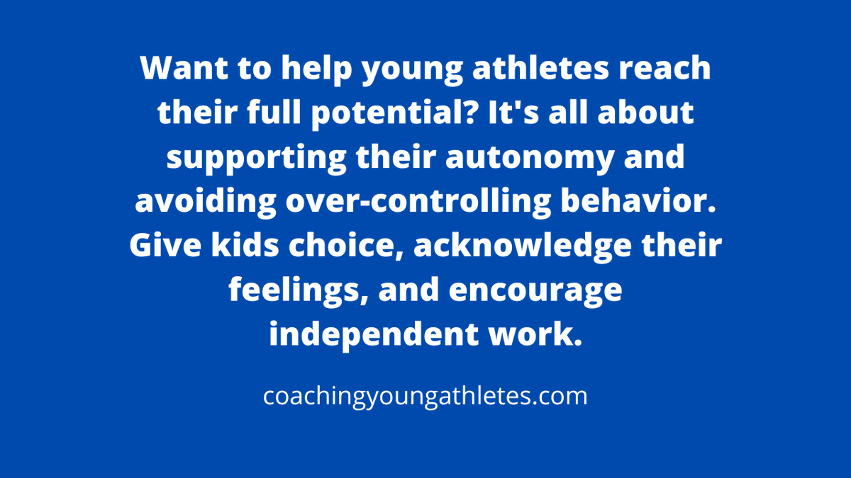 Want to motivate young athletes? Remember, not all forms of motivation are created equal. Supporting their autonomy and giving choices can make all the difference.