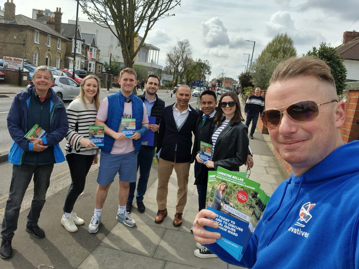 Great to be out in Bullsmoor today with a huge team of Conservative friends from across London and Enfield! Solid response on the doorstep! Let’s kick Labour out of Bullsmoor! #Bullsmoor #ByElection