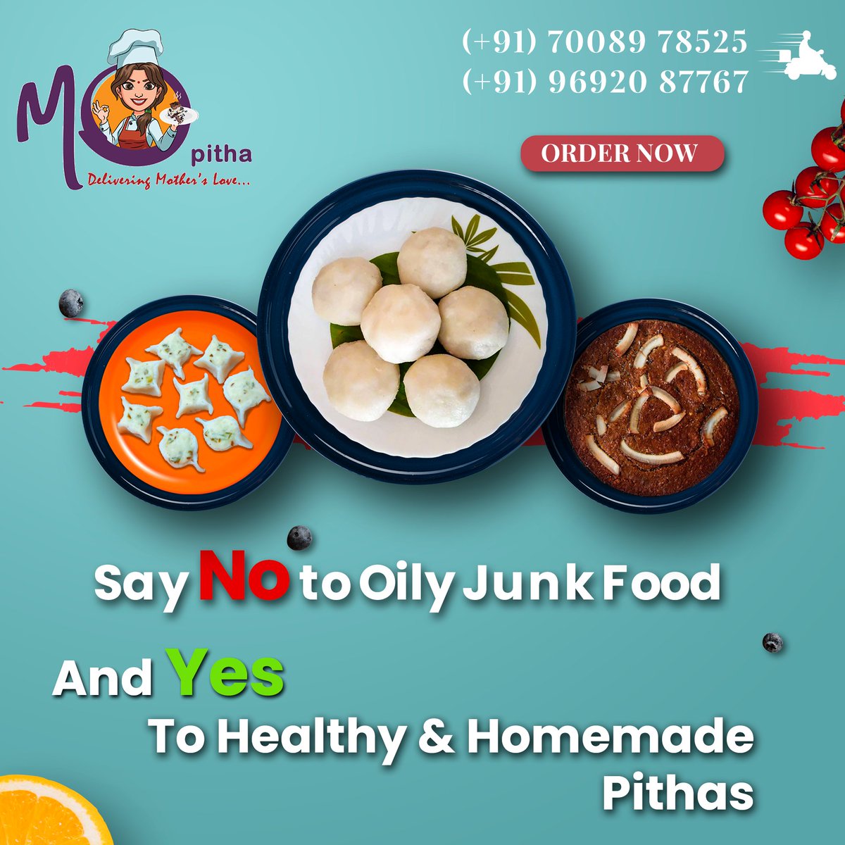 Mo_pitha's tweet photo. Goodbye Junkfood 󰚂!
Because our healthy and homemade pithas are unbeatable! Superior taste, authentic flavors,and happiness in every bite! Order now.

#mopitha #healthyfood #healthydish https://t.co/jUEroBzjlN