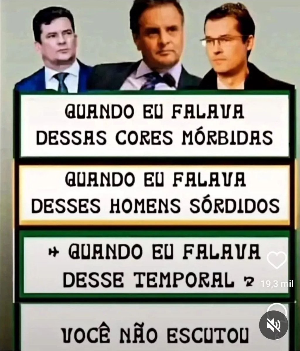 Falei pra caralio!