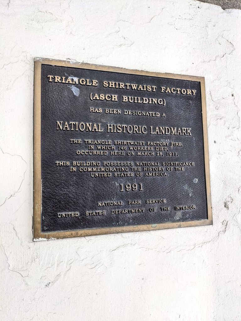 The Asch building - site of the Triangle Shirtwaist Factory on the 8th-10th floors - where 146 workers, mostly young immigration women, were killed in a fire

The 1911 Triangle Shirtwaist Factory Fire was the largest workplace disaster in NYC until 9/11