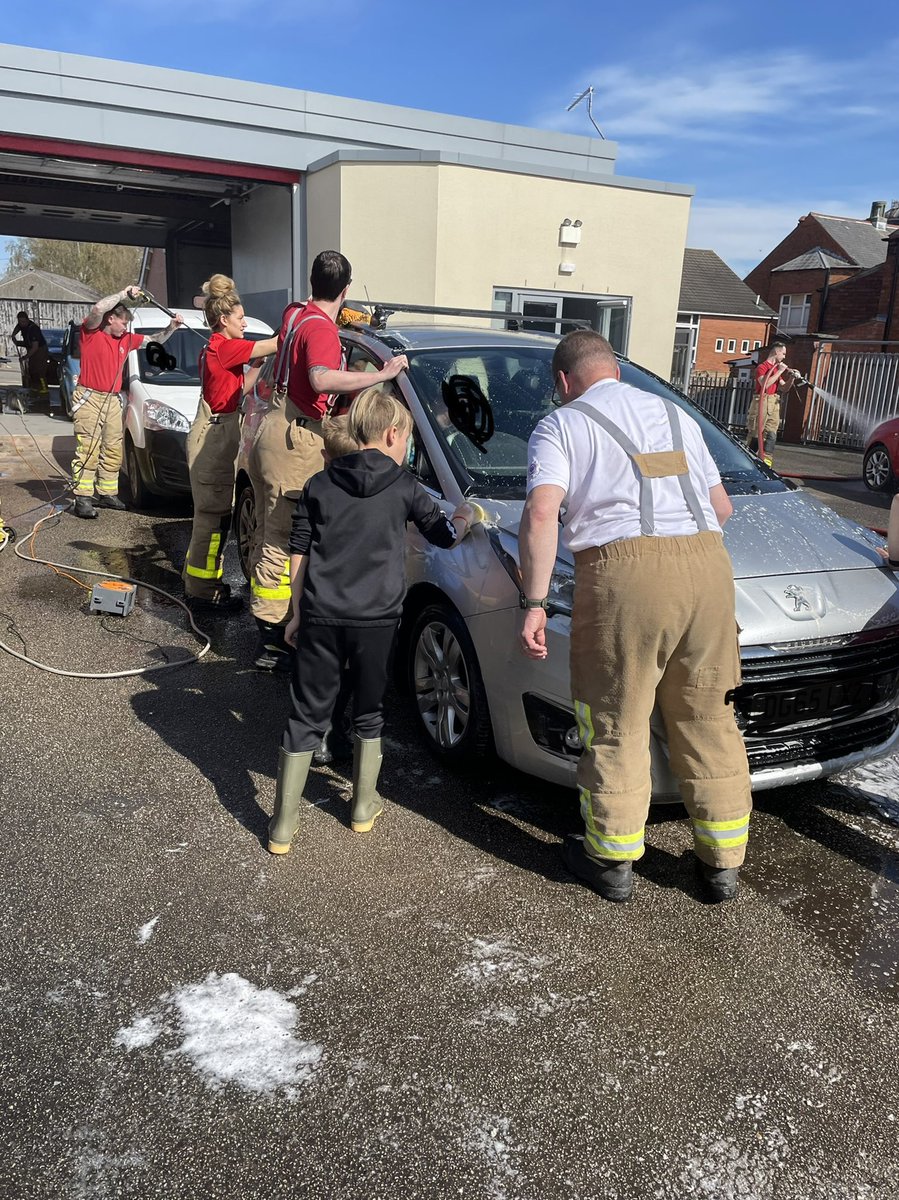 Some hard graft going on here at <a href="/Middlewich/">Middlewich</a> fire station for a fantastic charity #firefighterscharity