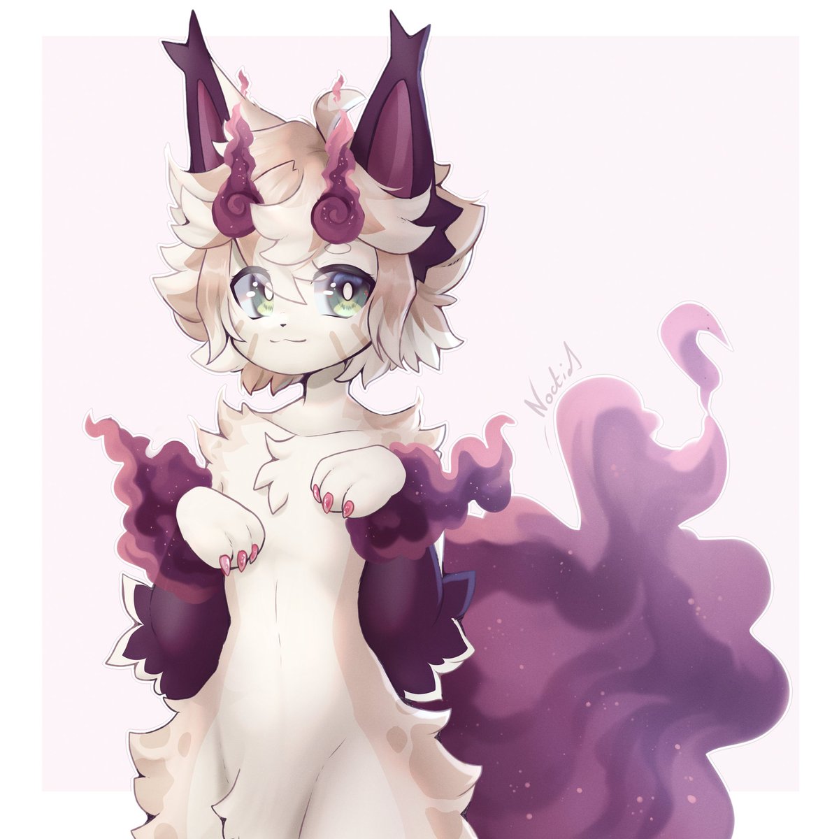 NoctiObake's tweet photo. Hi there!
Here's a test for a side but simpler style!

Do you guys the shading I used for artfight?
It was a great shading style, so I reused it. Especially for my kemono oc/art

#art #cute #furry #furryart #kemono #kemonoart #drawing #digitaldrawing #oc https://t.co/rXej2pQN5X