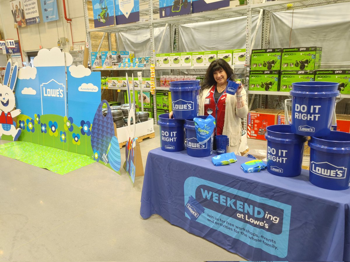 Weekending at Lowes 1656 Hillsborough NJ. Happy Spring!🐰