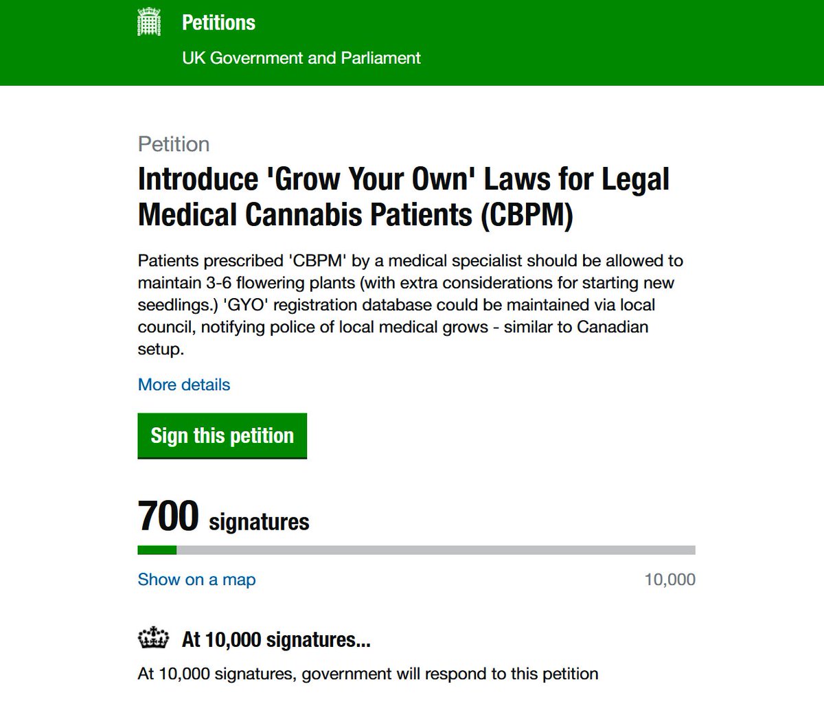 Patients prescribed #MedicalCannabis should be allowed to cultivate their own, many existing patients are unable to afford private healthcare long-term - and by extension will be forced back to illicit street supply.

Please retweet and support 💞
🔁 petition.parliament.uk/petitions/6357…