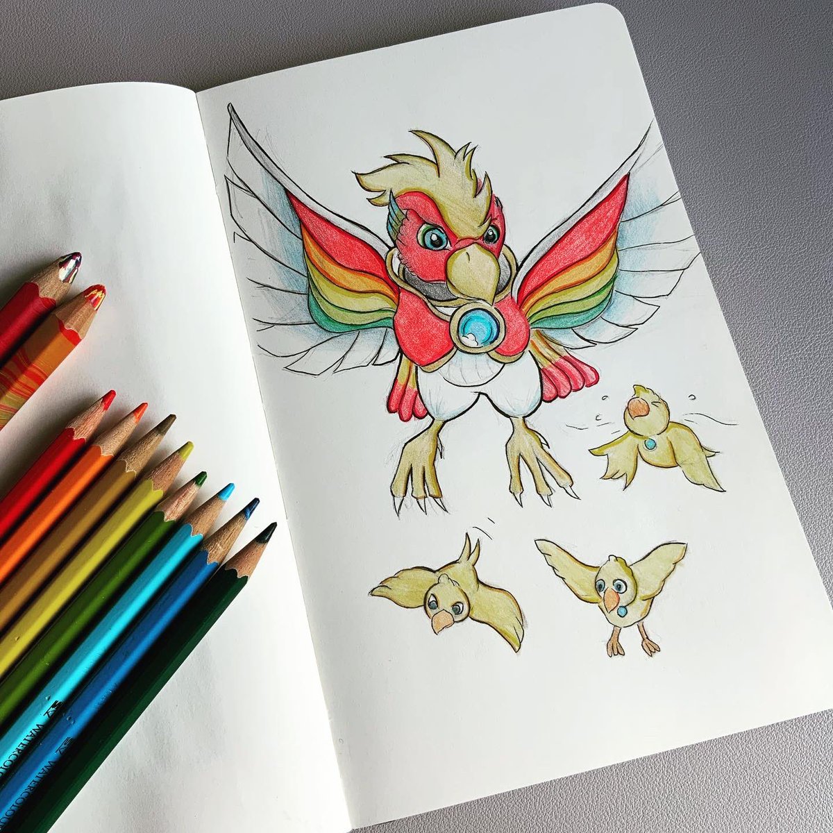 HuAKeN's tweet photo. Dyna Blade and her Dyna Chicks 🌈!
.
#dynablade #kirby #kirbykirbykirby #kirbyfanart #fanart #fanartfriday #sketchbook #sketchbookdrawing #sketchbookart #sketchbookartist #sketchart #penart #pencilart https://t.co/B7FR2kb3Fp