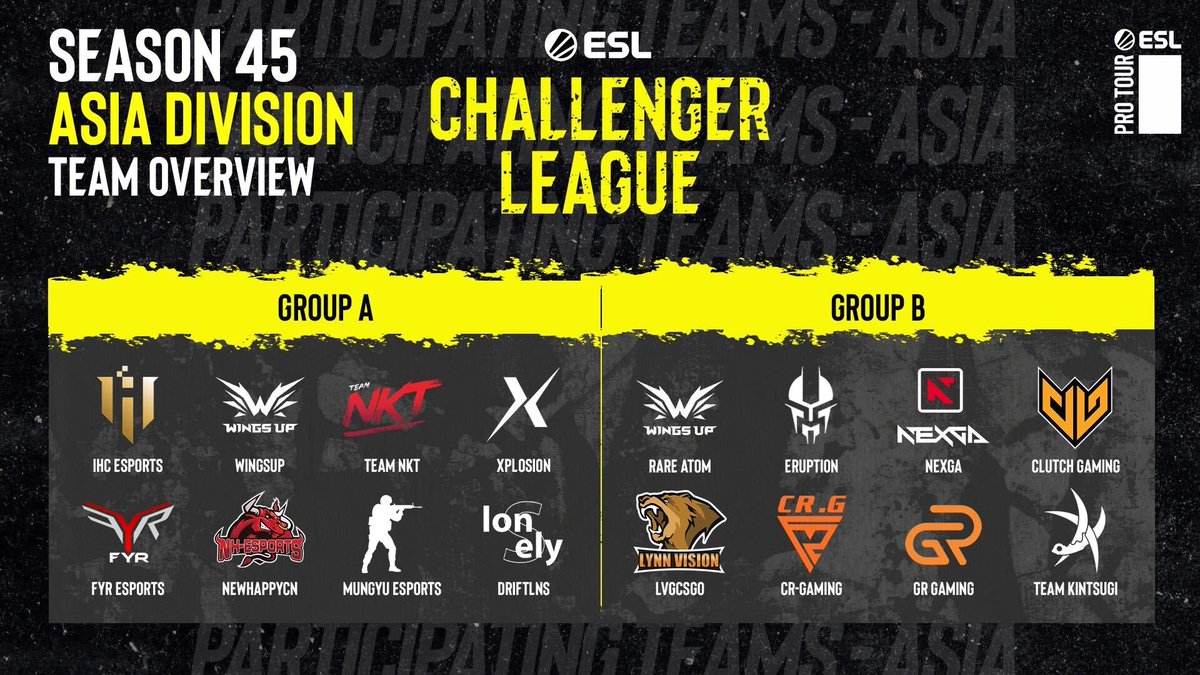ESEA on Twitter "Here are the teams competing in Season 45 of 