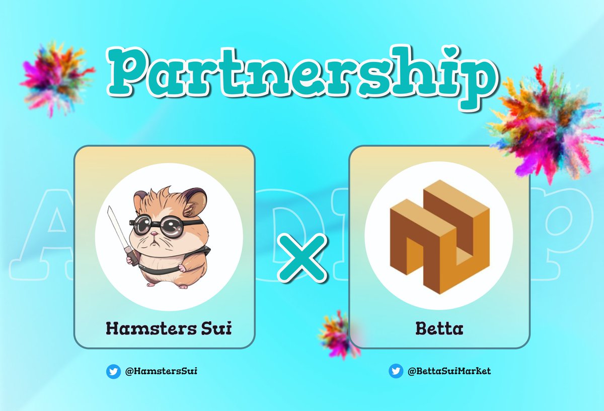 HamstersSui's tweet photo. 🚀 Exciting news!

🎉 Partnership @HamstersSui and @BettaSuiMarket

🍬 200k $HMS tokens

👉 Go to https://t.co/R5yK9lCwdq to get started.

✅ Complete tasks and claim OAT to qualify

‼️ FCFS 2000 OATs

#Sui #Airdrop #NFTs https://t.co/nsISkpL2Xa