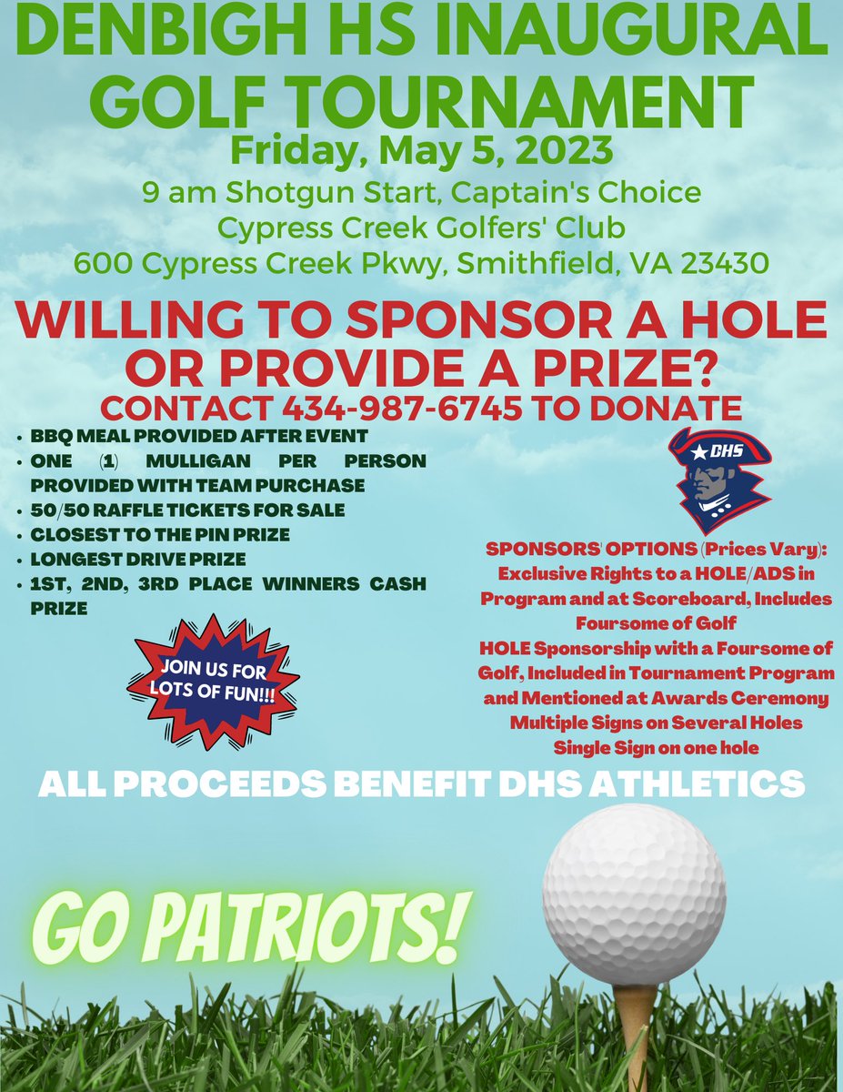 Interested in playing a game of golf or sponsoring for a great cause. 👀 no further DM us with any questions. We are looking forward to the 2023 season! 🏌️‍♂️⛳️
Register here
auburn.qualtrics.com/jfe/form/SV_6V…
Sponsor &amp; Payment link
nnps.schoolcashonline.com/Fee/Details/23…