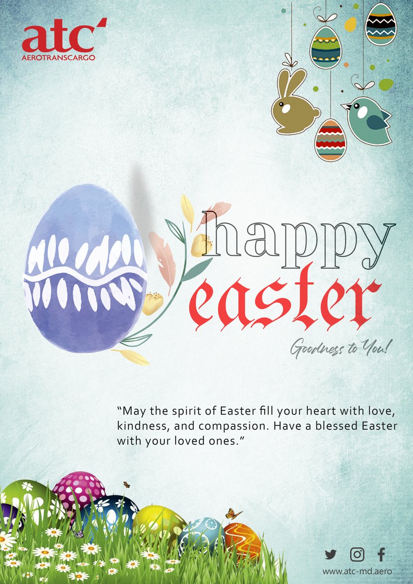 aerotranscargo's tweet photo. Happy Easter Day!

#easter #eastereggs #easterbunny #cargo #airlines #festiveseason #airports #skyonefze #aironeaviaton #avgeeks https://t.co/ZaDGxvhYgY