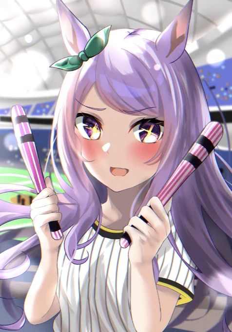 誕生日にあげたチケットで試合を観に行きました!「さあ!今日はたくさん応援しますわよ」#ウマ娘 #メジロマックイーン 