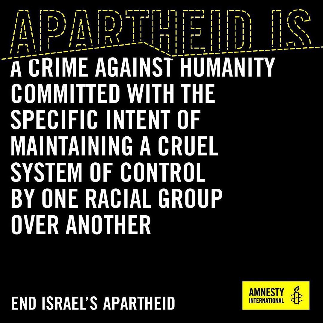 Apartheid is not just a relic of the past – it is the lived reality for millions of Palestinians today across Israel and the Occupied Palestinian Territories.  Until apartheid is dismantled Palestinians will continue to face violence and oppression.

#EndIsraeliApartheid