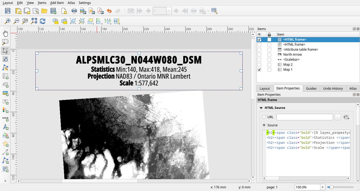 newgeographer2's tweet photo. Combining html + css + map expressions to make dynamic titles in #qgis https://t.co/hGRFPjDhTm