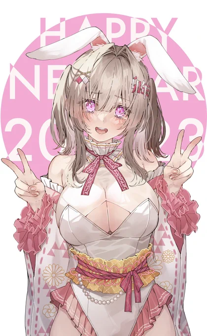 涙目ダブルピースちゃん #春のバニーまつり 