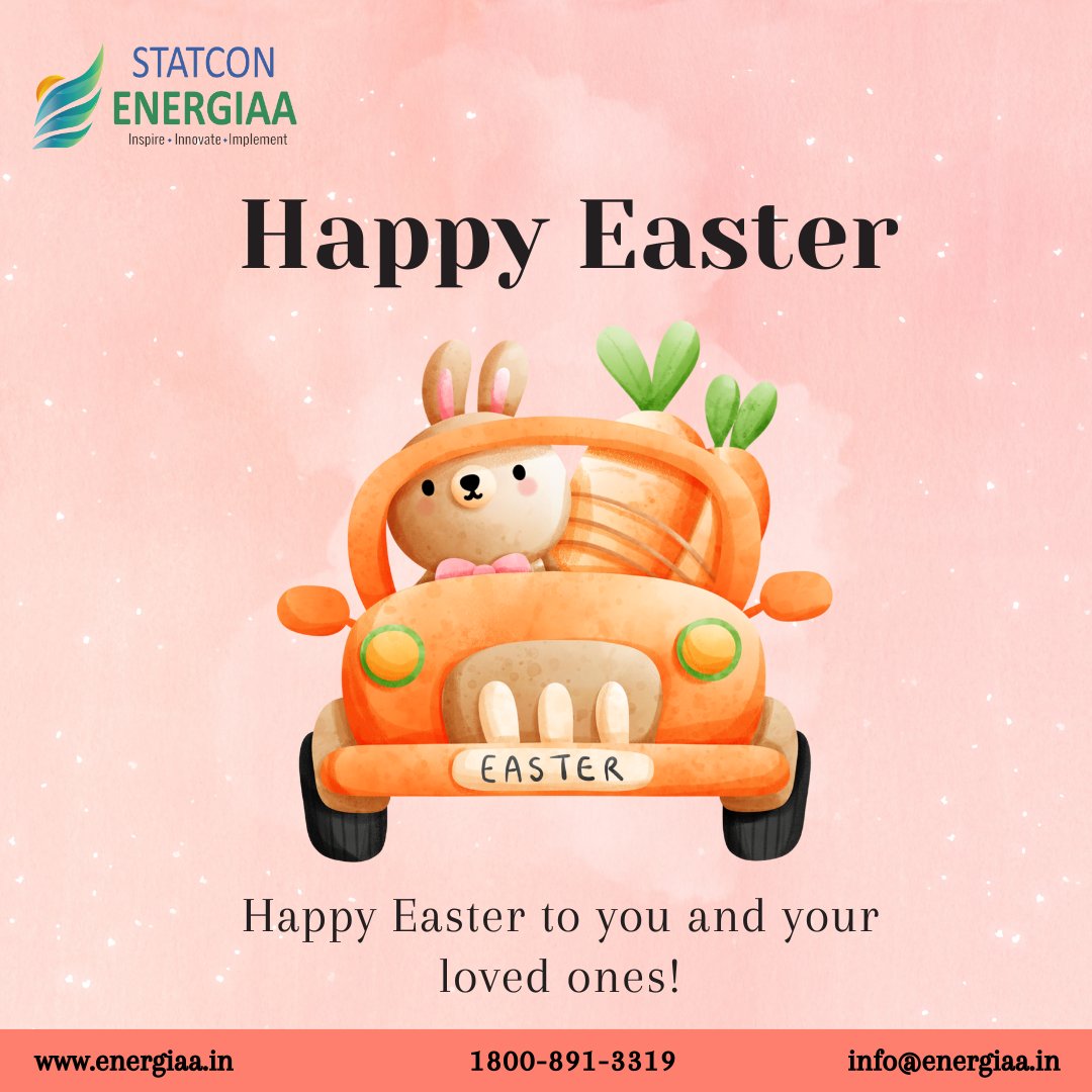 May the Easter bunny bring you lots of happiness and the joy of spring. Happy Easter to you and your family!

#happyeaster #EasterBlessings #EasterJoy #EasterCelebration #EasterTreats #EasterMemories #EasterHope #EasterLove #EasterHappiness #StatconEnergiaa #EasterVibes