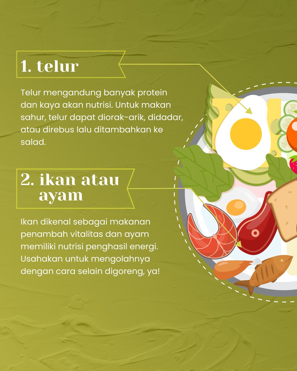 Kemdikdasmen's tweet photo. Menu apa lagi, ya, untuk sahur besok?

Ibu dan Ayah bisa membuat menu sederhana tetapi tetap sehat, lo, seperti olahan telur yang kaya nutrisi. Yuk, simak ide lainnya! Kamu juga boleh membagikan ide menu sehatmu untuk sahur, lo.

#MerdekaBelajar #AsahAsuhDikbud
#Ramadan1444H https://t.co/lxPoYIUSzq