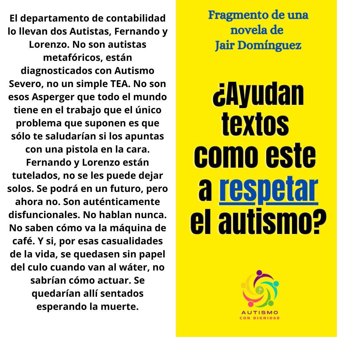 @elindepcom @sempresaludava RT @autismodignidad : Esto no es humor , esto es una falta de respeto. ¿Qué deberíamos hacer con este personaje ? Que opináis ?#autismo #respeto #AutismoConDignidad
twitter.com/bychanchi/stat…