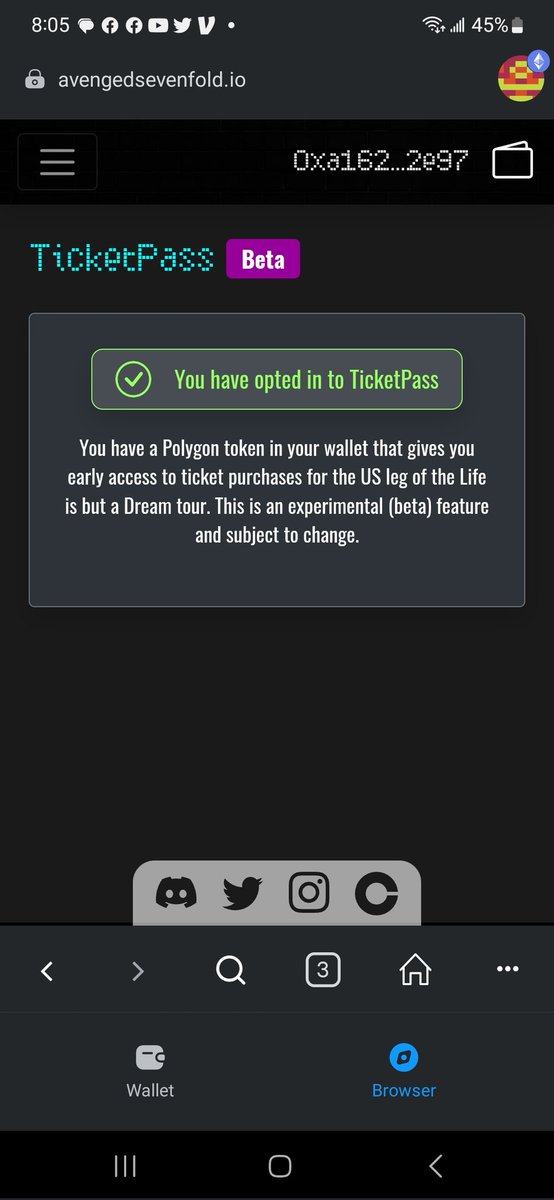 LacedShawty's tweet photo. @shadows_eth @TheOfficialA7X @Ticketmaster @BitflipsIO @DeathbatsClub I suck when it comes to technology so thank u 4 walking us newbies thru 🙏🏽 https://t.co/PmOrzVHKLn