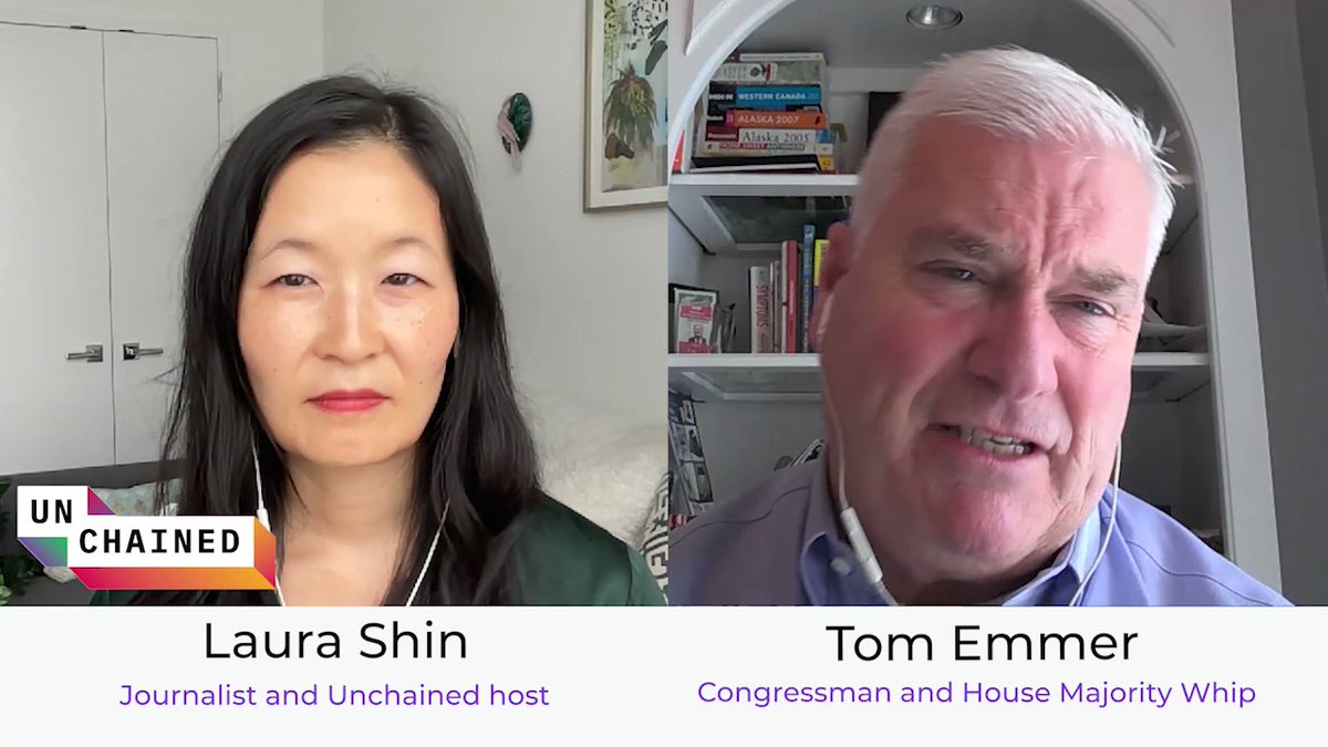 On yesterday's episode, <a href="/GOPMajorityWhip/">Tom Emmer</a> calls Gary Gensler a "Warren disciple" &amp; "bad-faith regulator."

Let us know if you agree in comments, and listen to the full episode here: 
unchainedcrypto.com/rep-emmer-on-w…