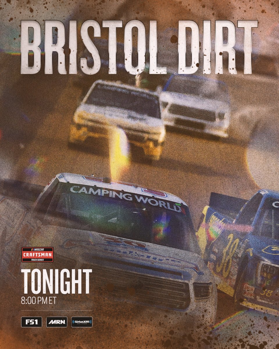 Time to get a little dirt on them tires. 

TONIGHT | 8 PM ET | FS1