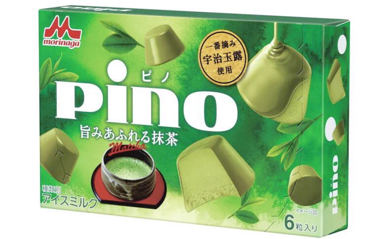 「ピノ 旨みあふれる抹茶」旨みあふれる宇治抹茶アイスとなめらかな宇治抹茶チョコ