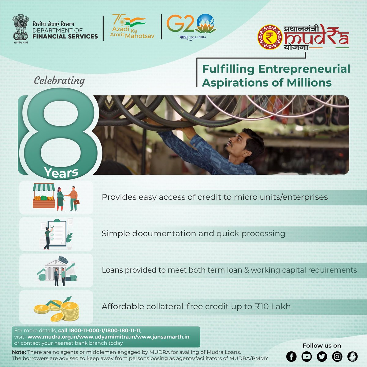 AbhishekDukeBoi's tweet photo. NEED IS TO ACKNOWLEDGE THE CONTRIBUTION OF PSBs WHO FUNDED THE UNFUNDED AND FULFILL JUST DEMANDS OF FINANCIAL ARMY RATHER THAN PROMOTING ANTI PUBLIC POLICY OF PRIVATISATION 
#StopPrivatization
#SarkariBankBachaoDeshBachao 
#OPS_For_All 
#5DaysBanking
#8YearsofMudraYojana https://t.co/TUe2CZ8155