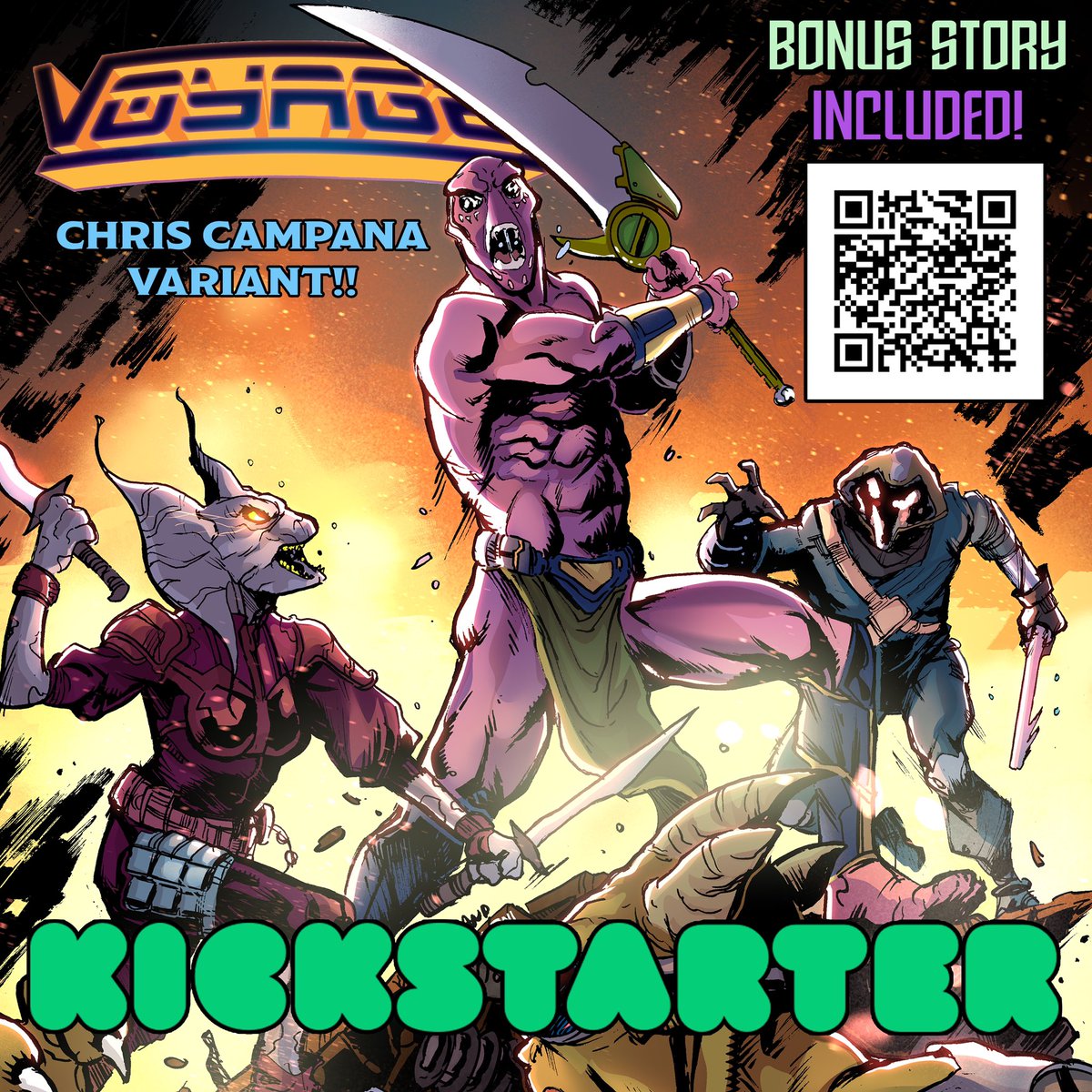zackarysart's tweet photo. Happy Easter weekend everyone! The voyage kickstarter will have the @campanaart variant cover. This is the only variant being offered at the moment. Kickstarter prelaunch link is in the bio! Launches may 1st
.
#dwarfstarcomics #sonderon #voyage #easterweekend2023 #easterhappy https://t.co/CASJ0y6kfc
