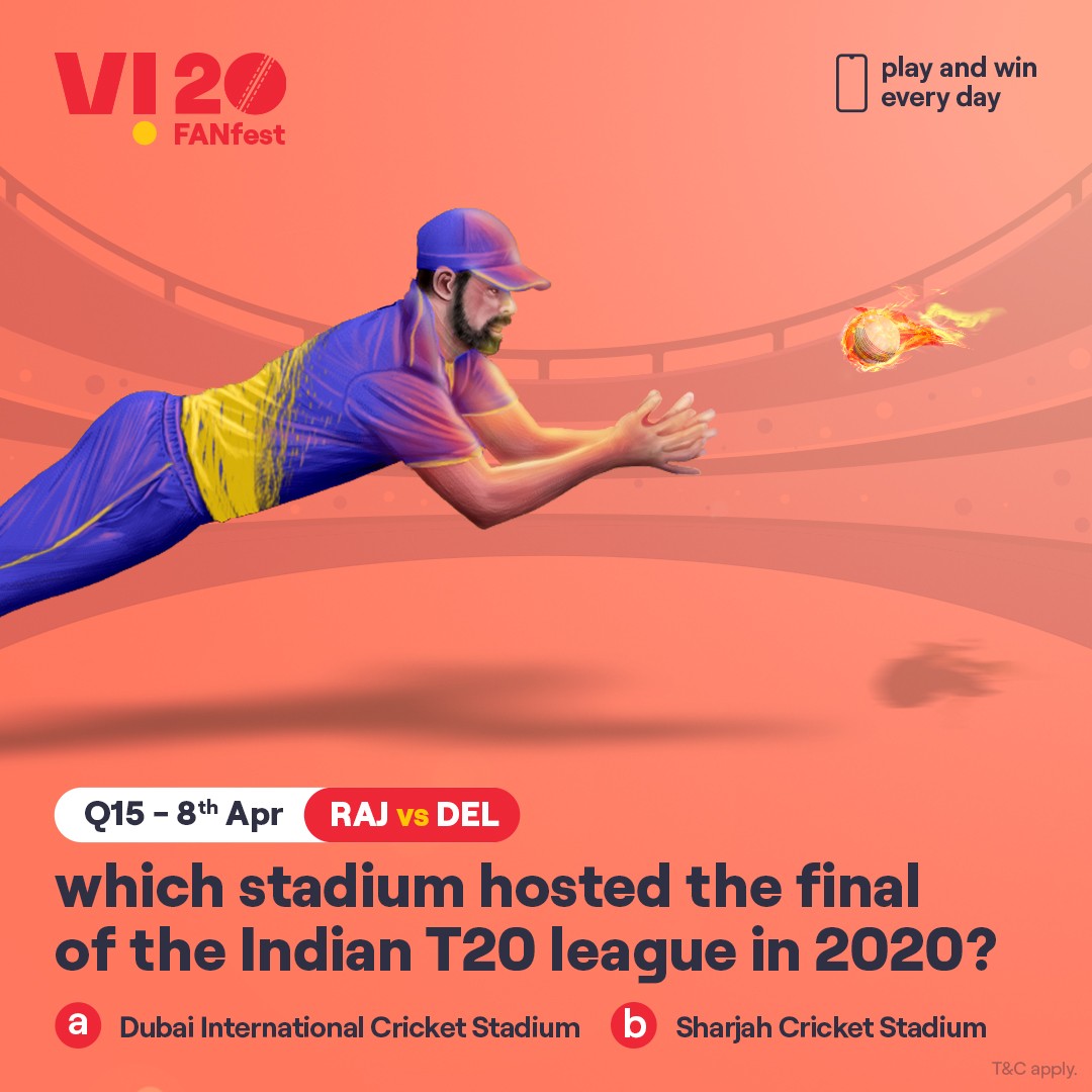 Here’s your chance to win the hottest prizes. Comment #Vi20FANFest with the right answer to all the questions today and stand a chance to win big – a📱every day. The one who gets the most questions right this season will get 2 tickets to the finale. #ContestAlert #Cricket