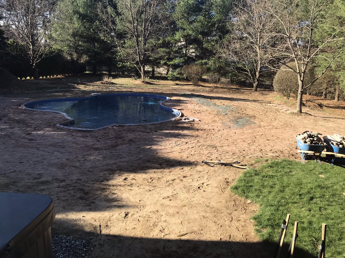 RobertBigman3's tweet photo. And so the 2000 sq feet of stamped concrete work begins! Follow along! #ourMickeyPool https://t.co/MnU7WZqgtJ